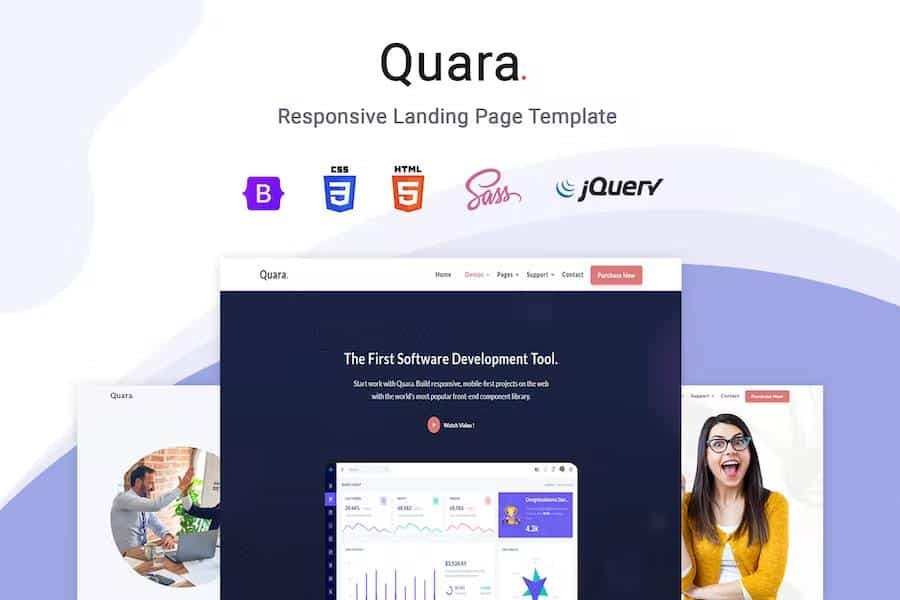 QUARA – RESPONSIVE LANDING PAGE TEMPLATE
